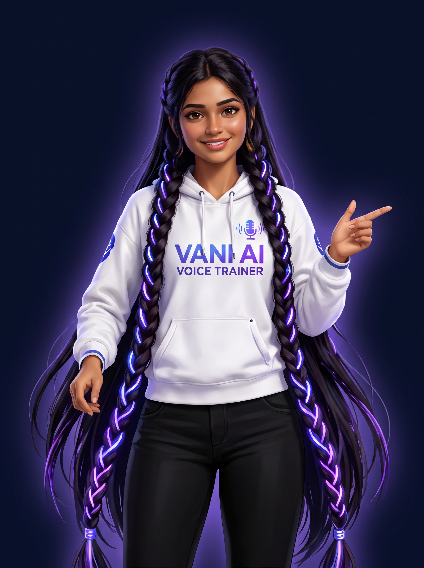 Rekha, VANI's AI voice trainer, mid-conversation